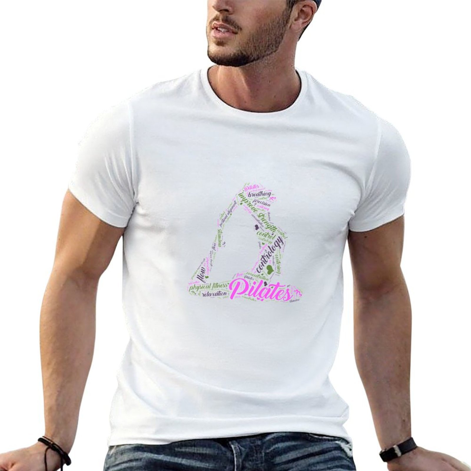 Womens Fun Word Cloud and Cute - Pilates Yoga Class recensione e prezzo