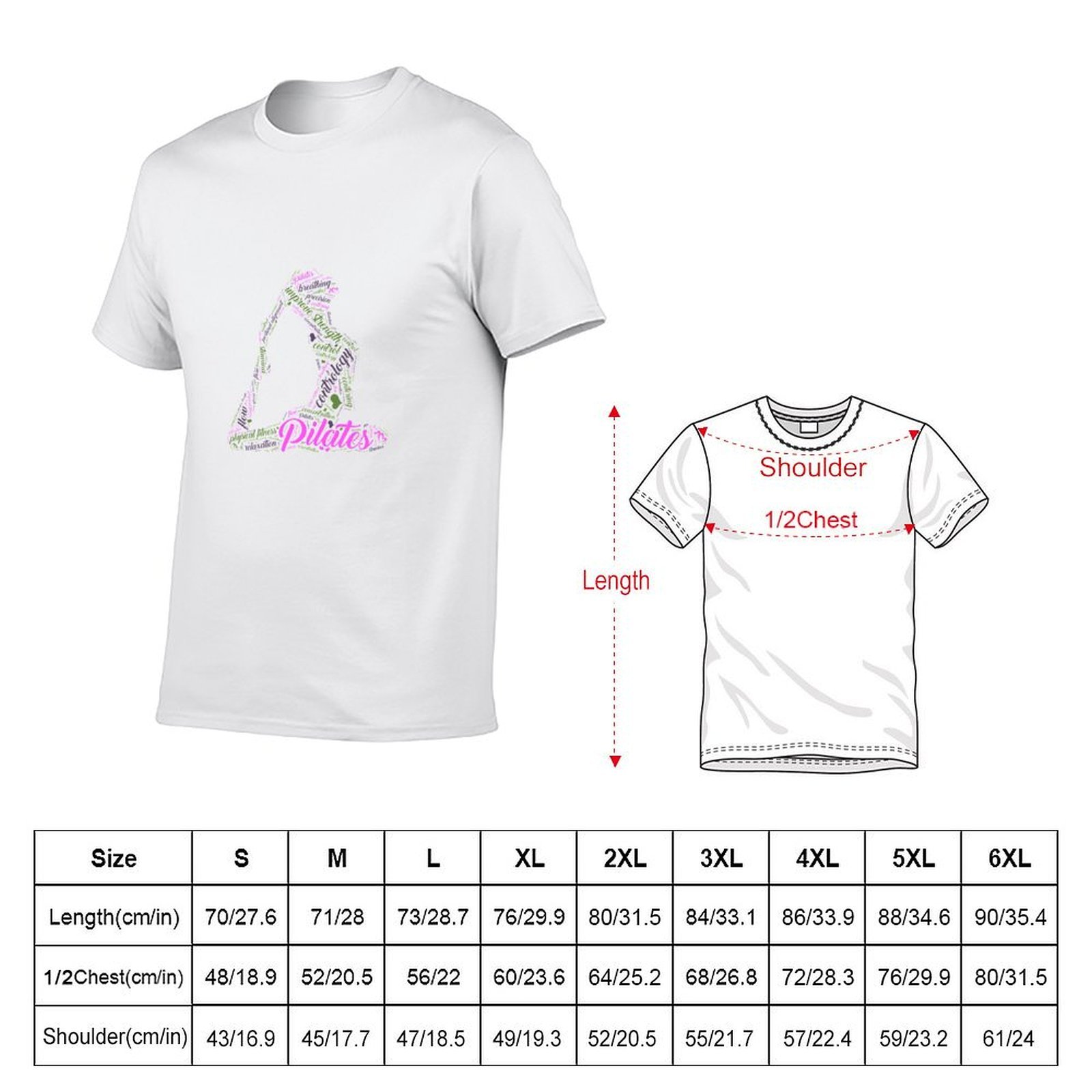 Womens Fun Word Cloud and Cute - Pilates Yoga Class recensione e prezzo