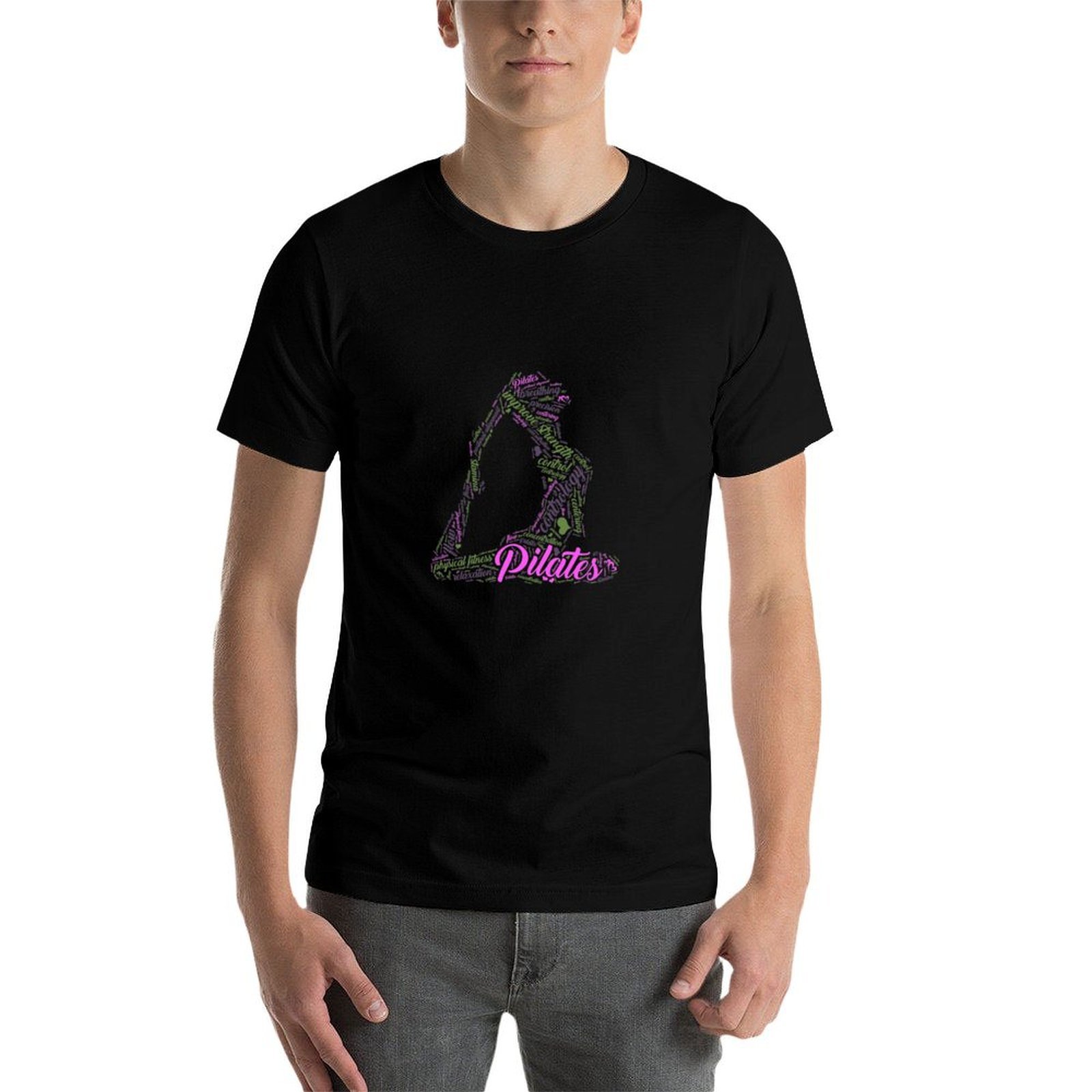 Womens Fun Word Cloud and Cute - Pilates Yoga Class recensione e prezzo